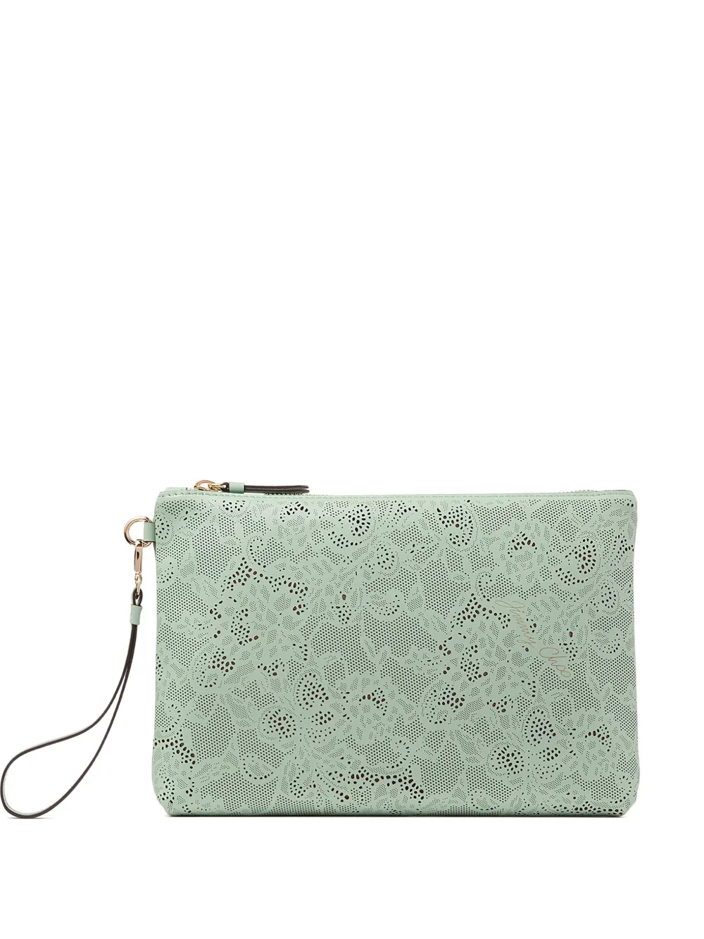 Jimmy Choo floral zipped wallet - Verde