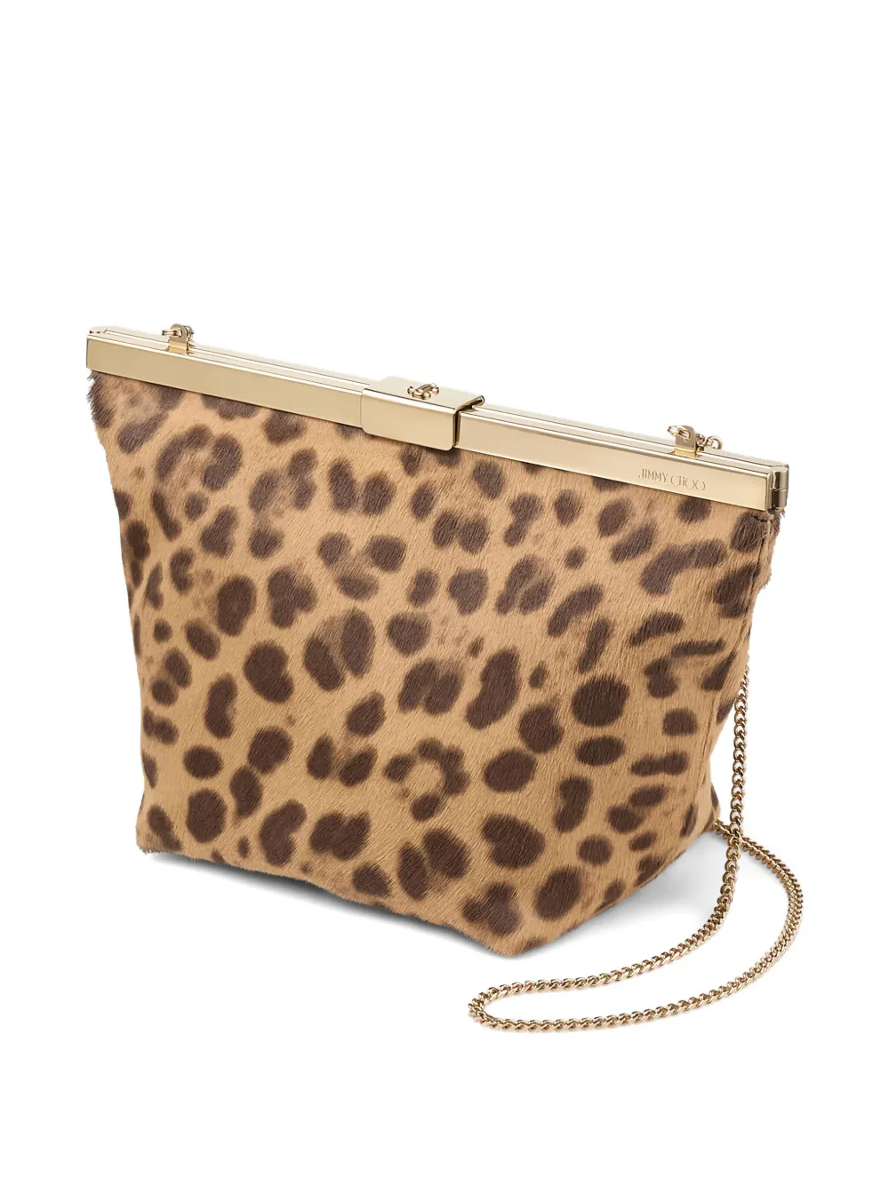 Jimmy Choo Ganache leopard-print chain clutch bag | Image 2