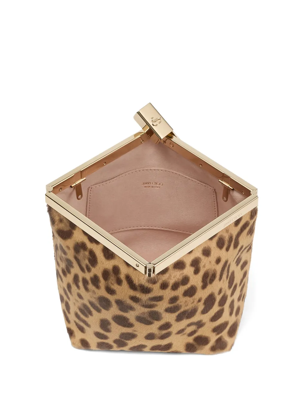Jimmy Choo Ganache leopard-print chain clutch bag | neutro | Image 1