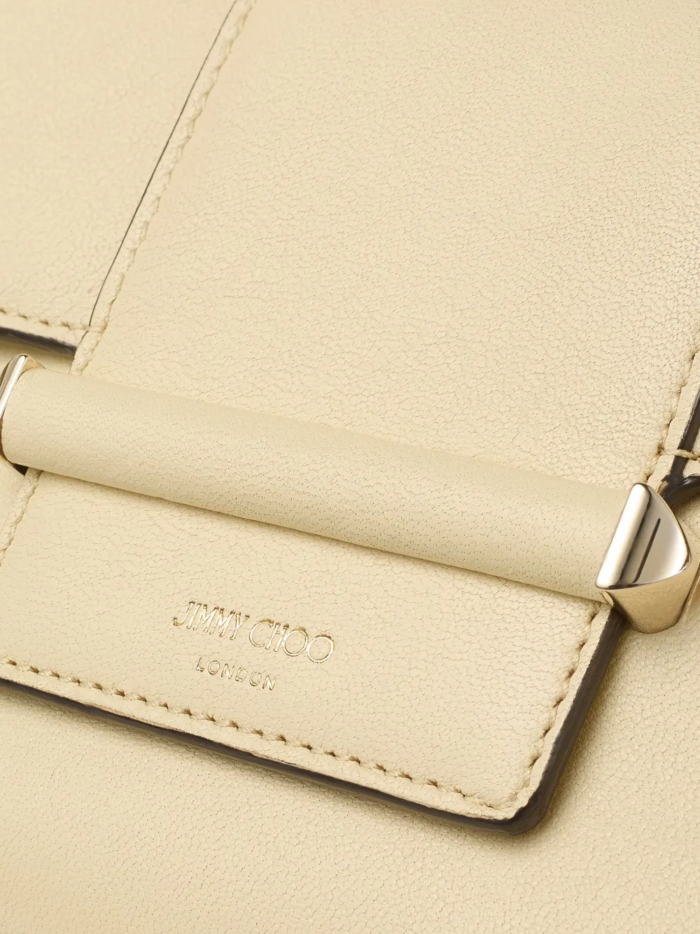 Jimmy Choo Bar leren schoudertas Beige