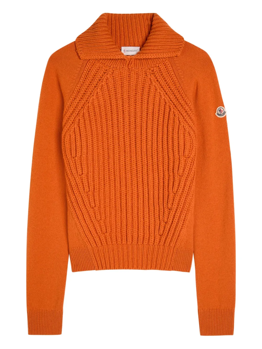 Moncler Virgin Wool Blend Sweater In Orange