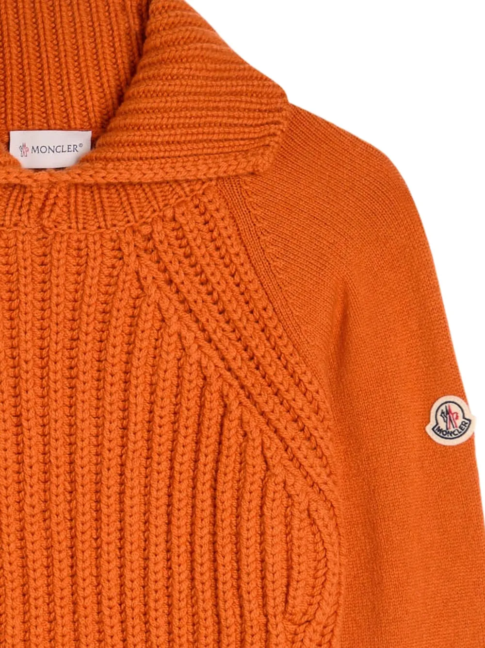 Moncler Virgin Wool Blend Sweater In Orange