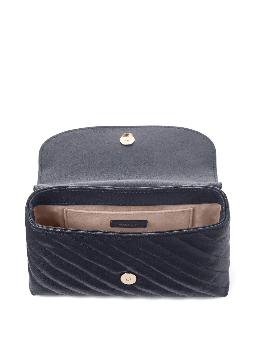 Jimmy Choo Kleine Curve gewatteerde crossbodytas met logo-plakkaat Blauw