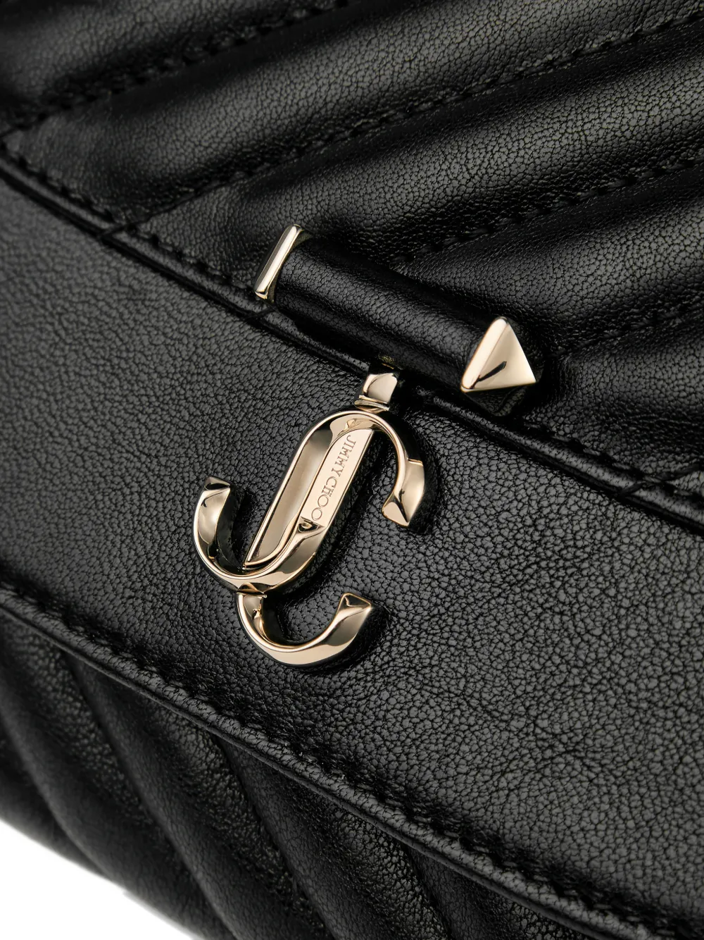 Jimmy Choo Curve medium gewatteerde leren crossbodytas Zwart