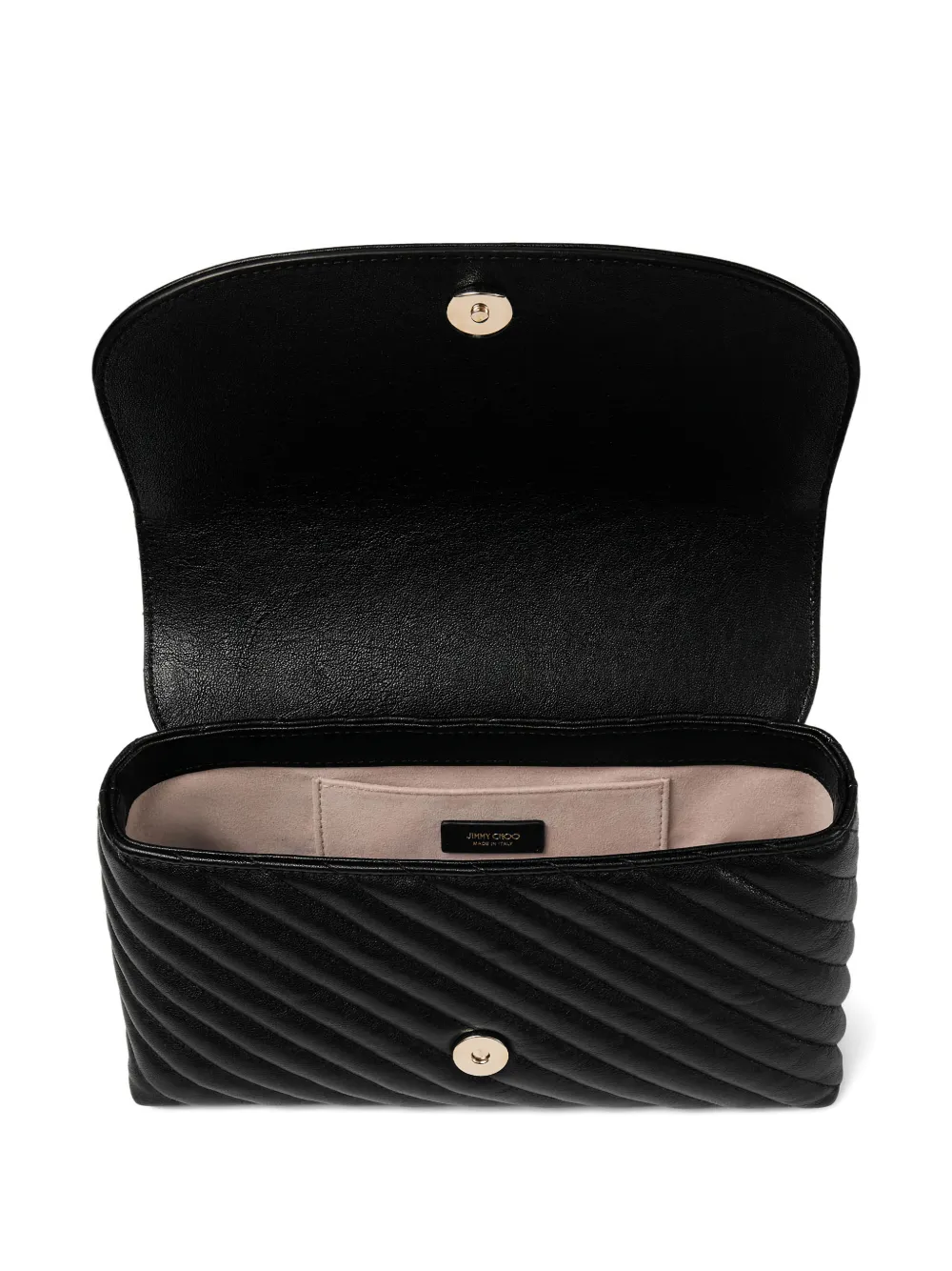 Jimmy Choo Curve medium gewatteerde leren crossbodytas Zwart