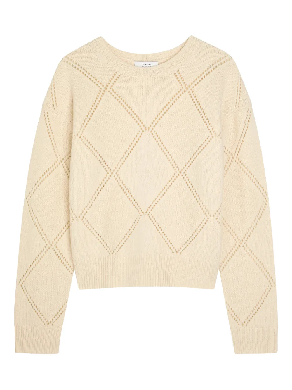 Vince textured argyle sweater - Neutrals