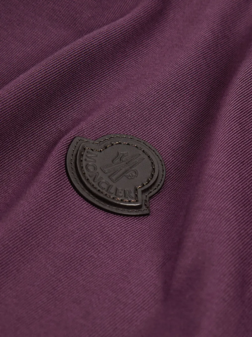 Moncler logo-patch cotton t-shirt - Paars