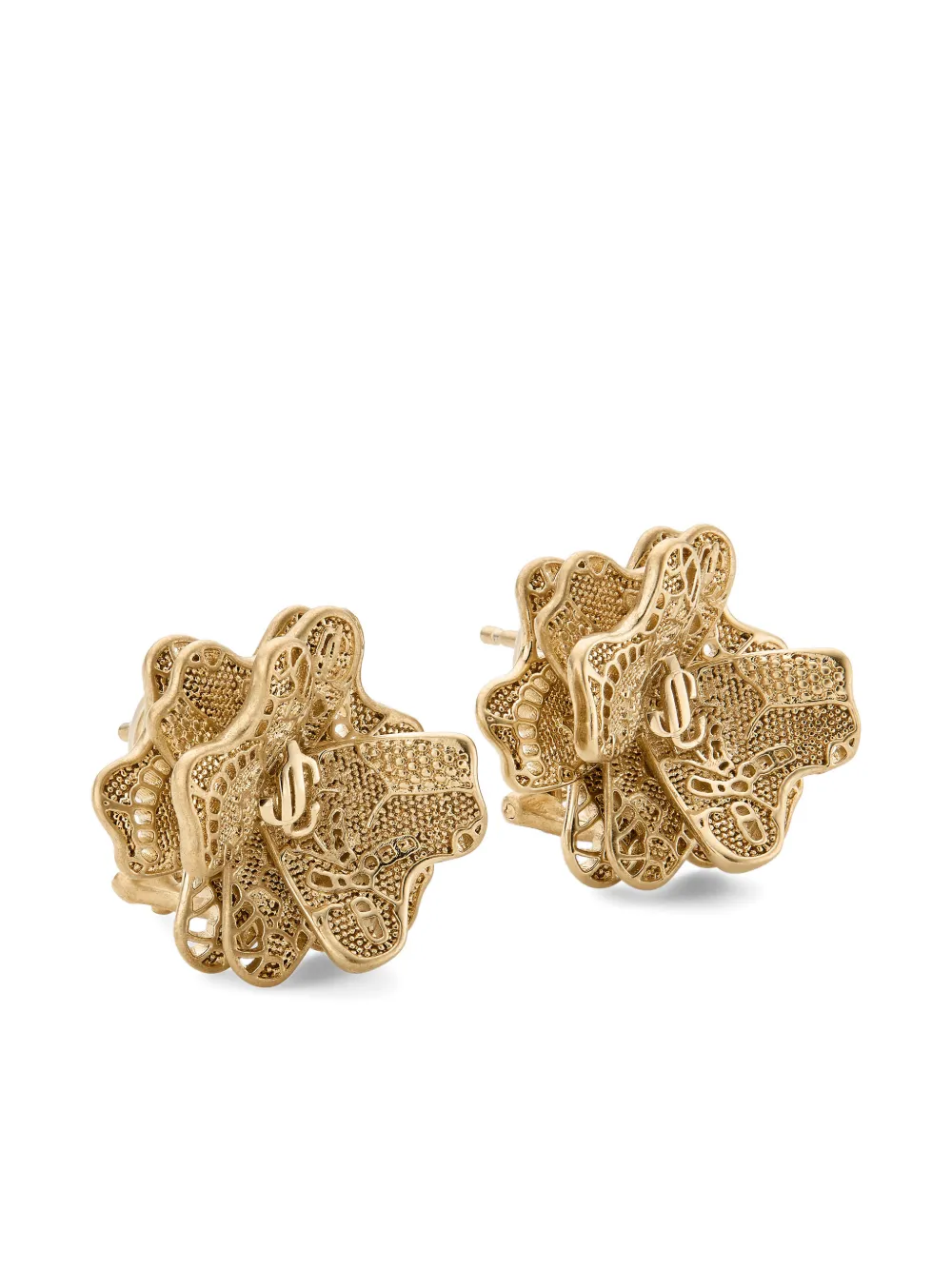 Jimmy Choo Lace Corsage Studs earrings - Goud