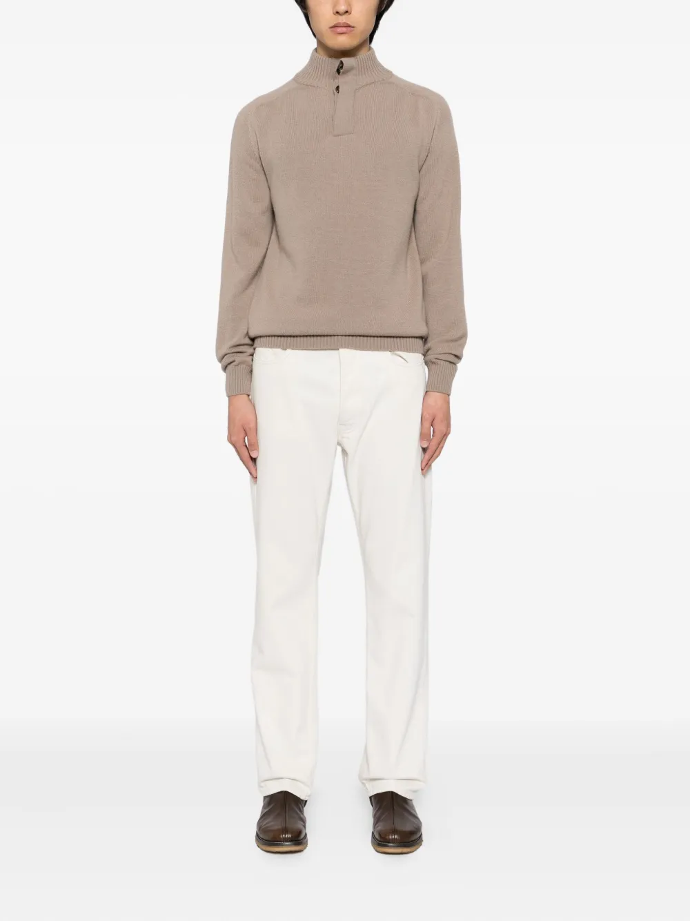Aurélien city button jumper | Knitted Sweaters | Image 2