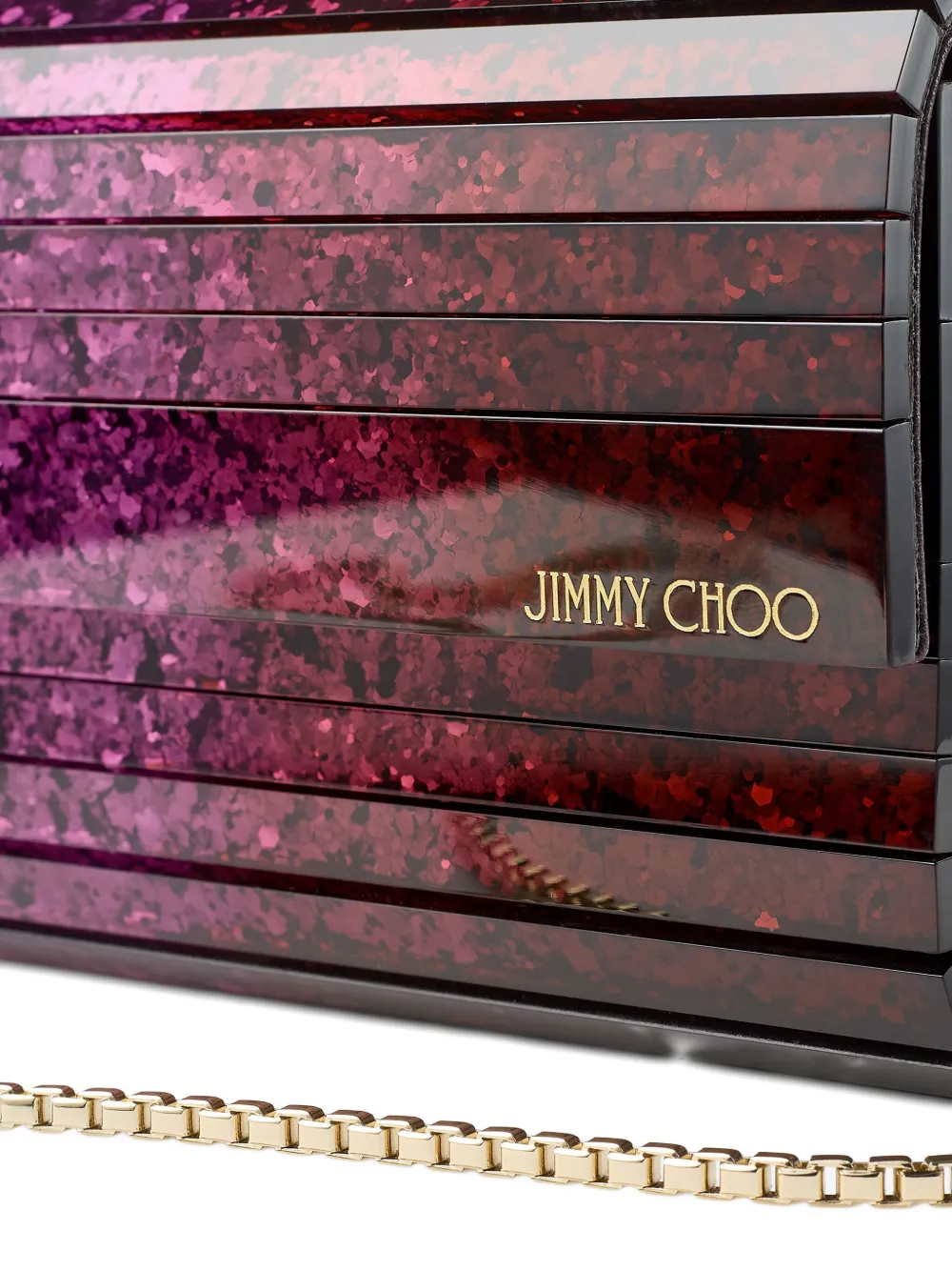 Jimmy Choo Sweetie Glitter-embellished Clutch Bag In Purple