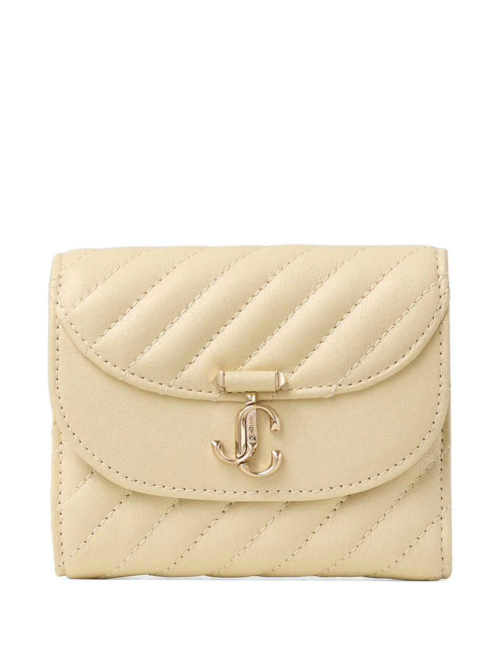 Jimmy Choo portefeuille Curve Marinda à design matelassé | tons neutres | Image 1