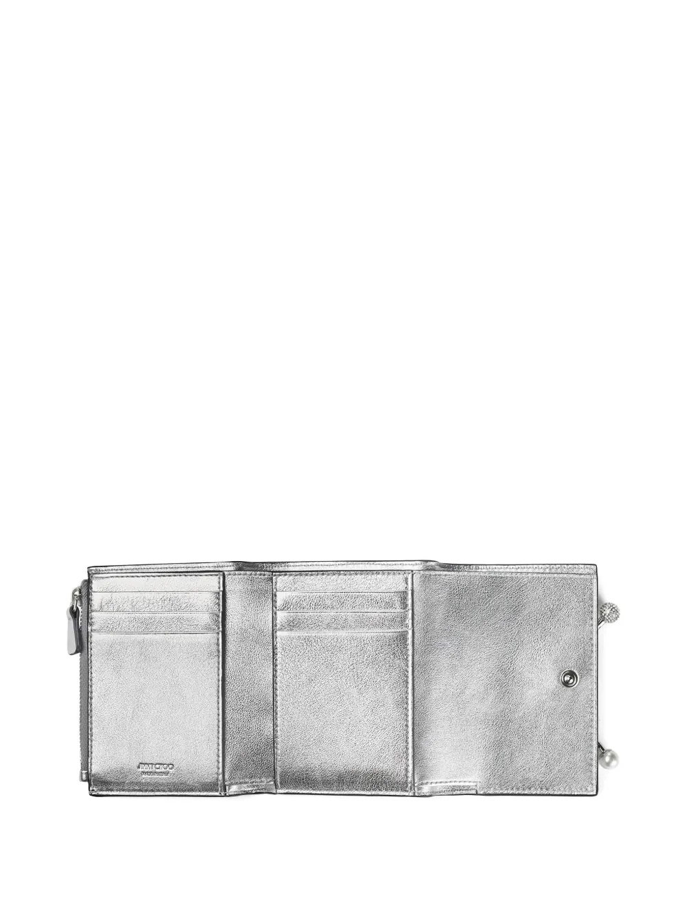 Jimmy Choo Marinda portemonnee met strikdetail Zilver