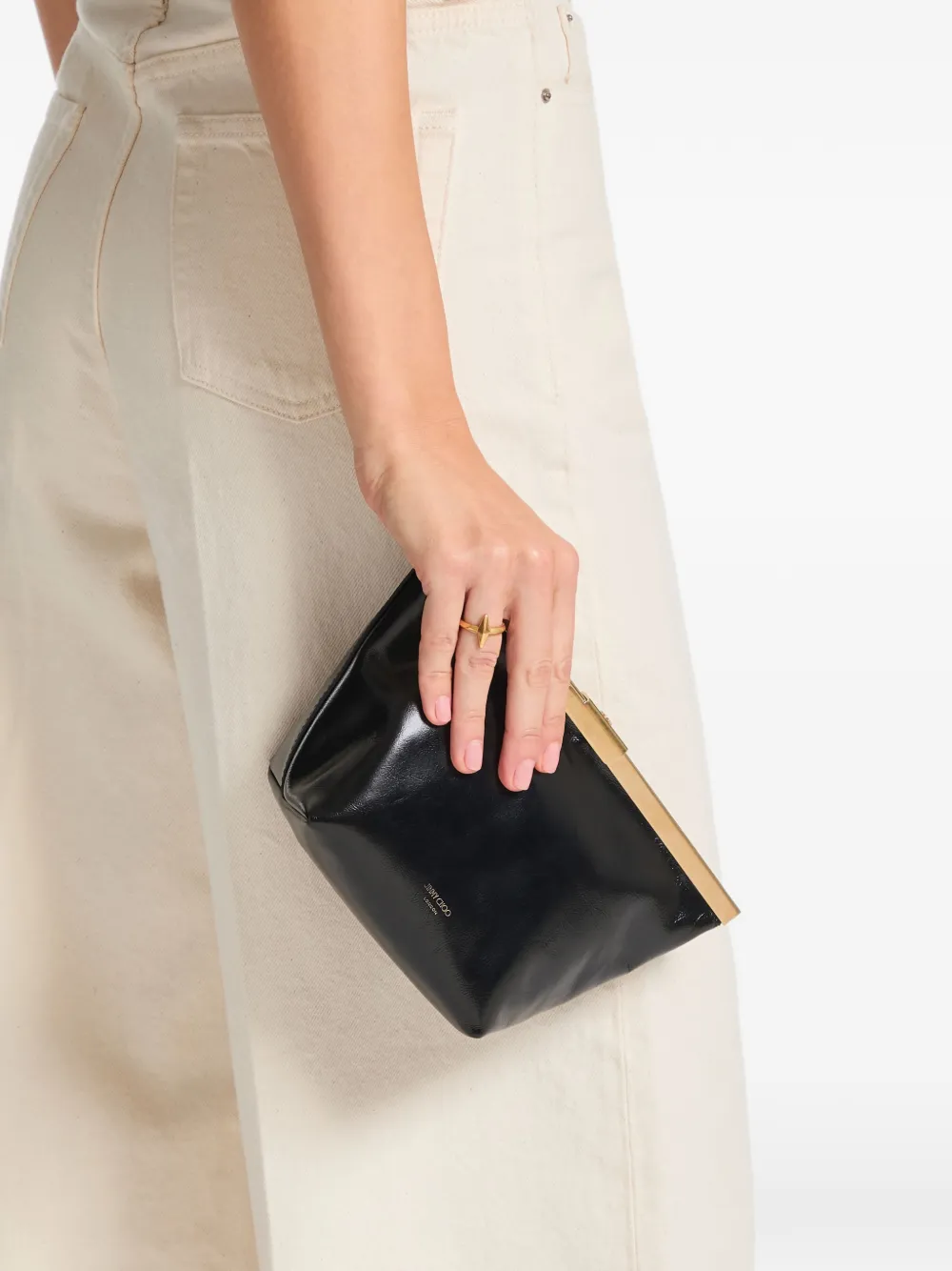 Jimmy Choo Ganache Clutch Bag - Black 