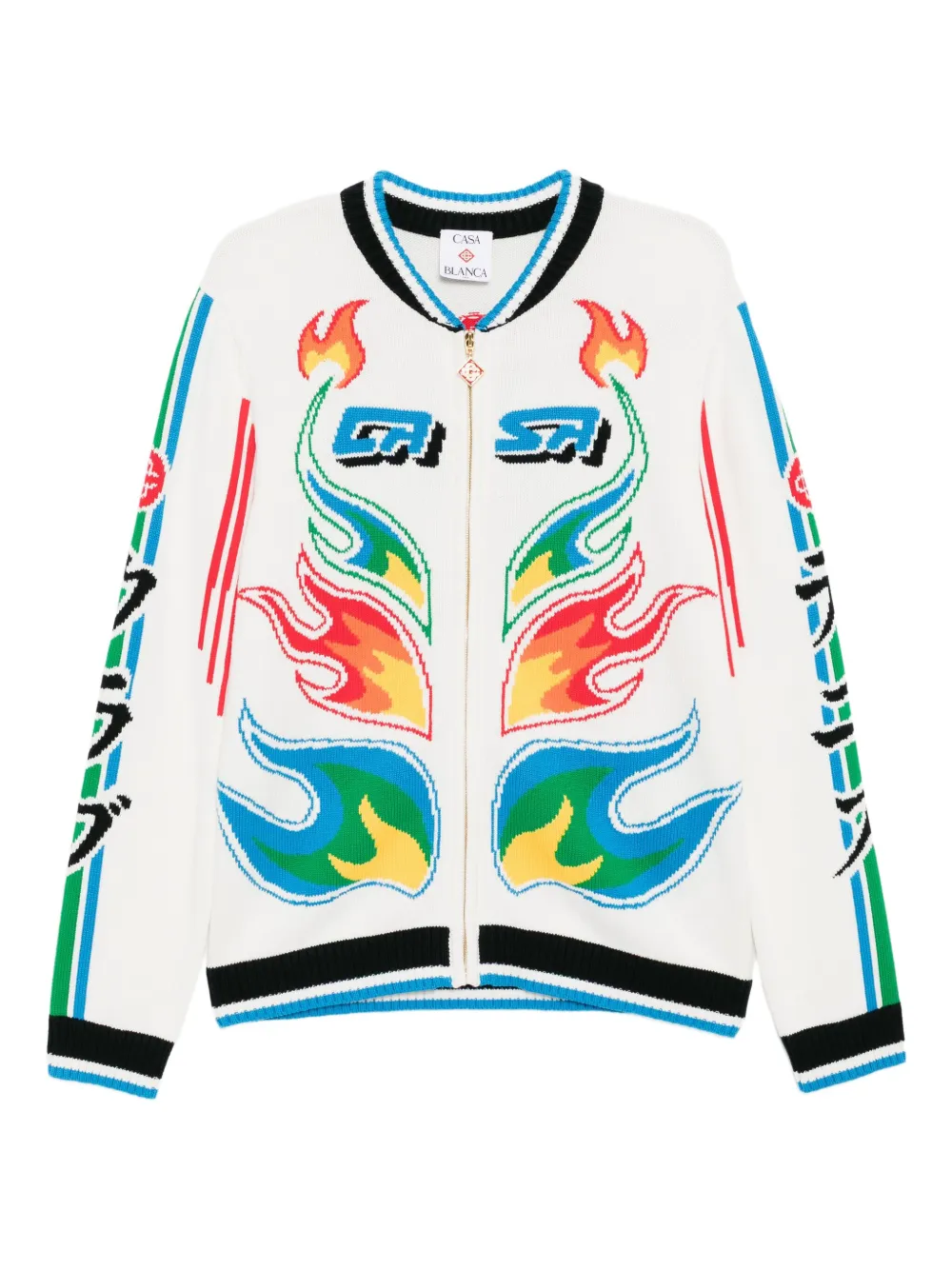 Casablanca Flame Laurel Casa Club jacket | White | Image 1