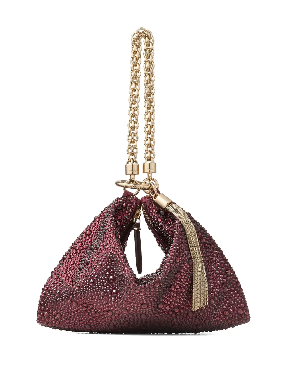 Jimmy Choo Callie crystal chain clutch bag | Purple | Image 1