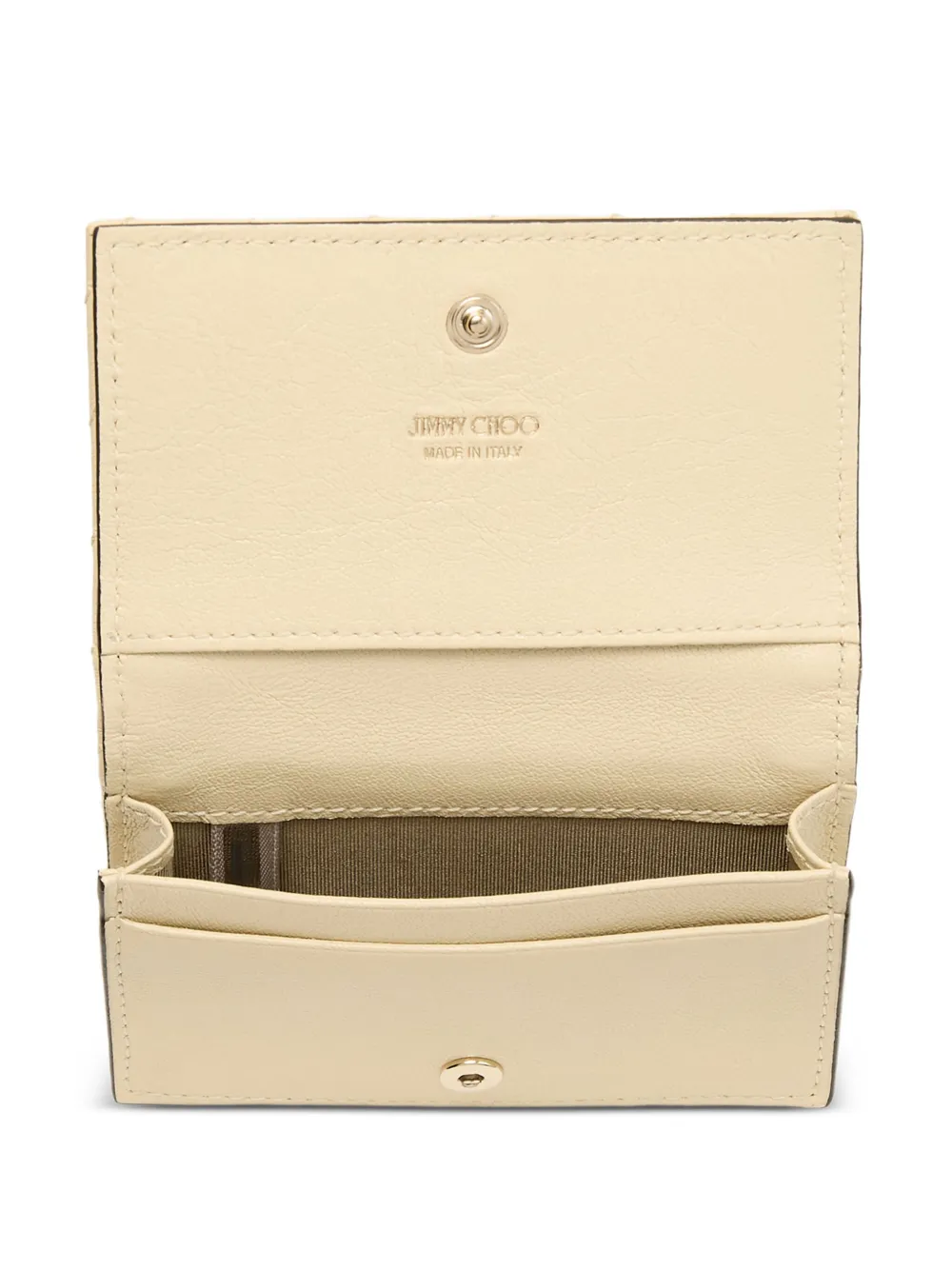 Jimmy Choo Curve Nello gewatteerde portemonnee Beige