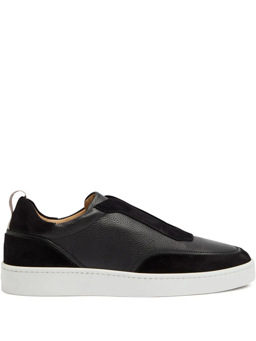 Aurélien suede panel sneakers | Black | Image 1
