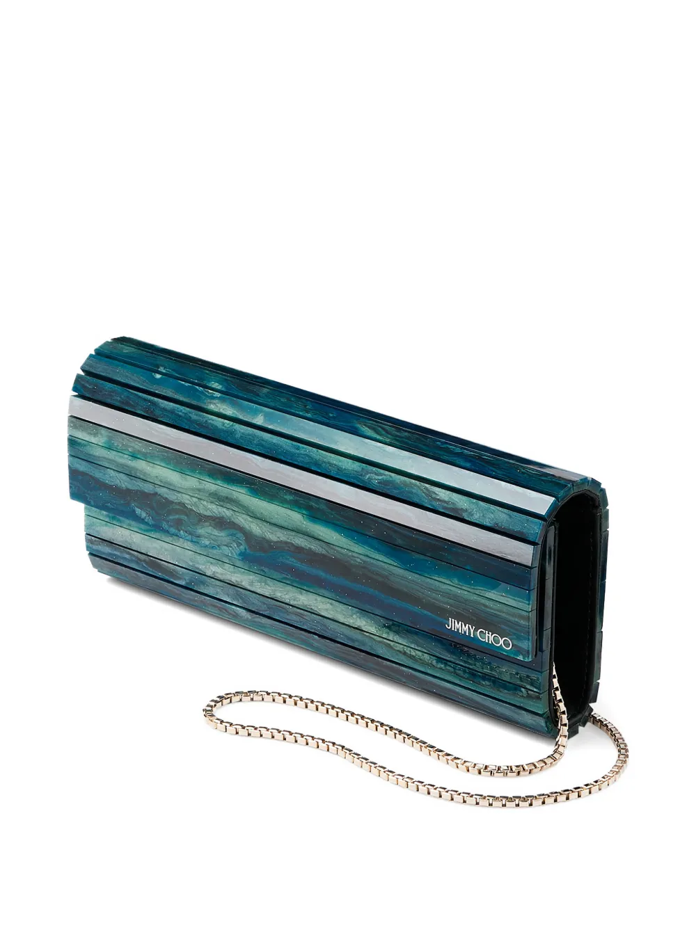Jimmy Choo Sweetie clutch met marmer-effect Blauw