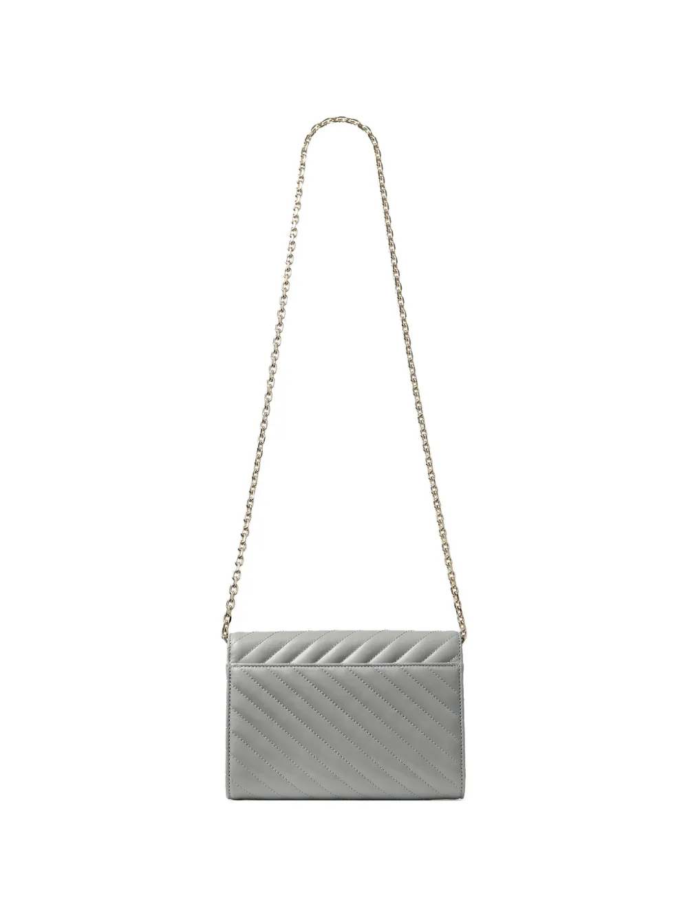 Jimmy Choo Curve quilted chain-strap clutch bag - Grijs