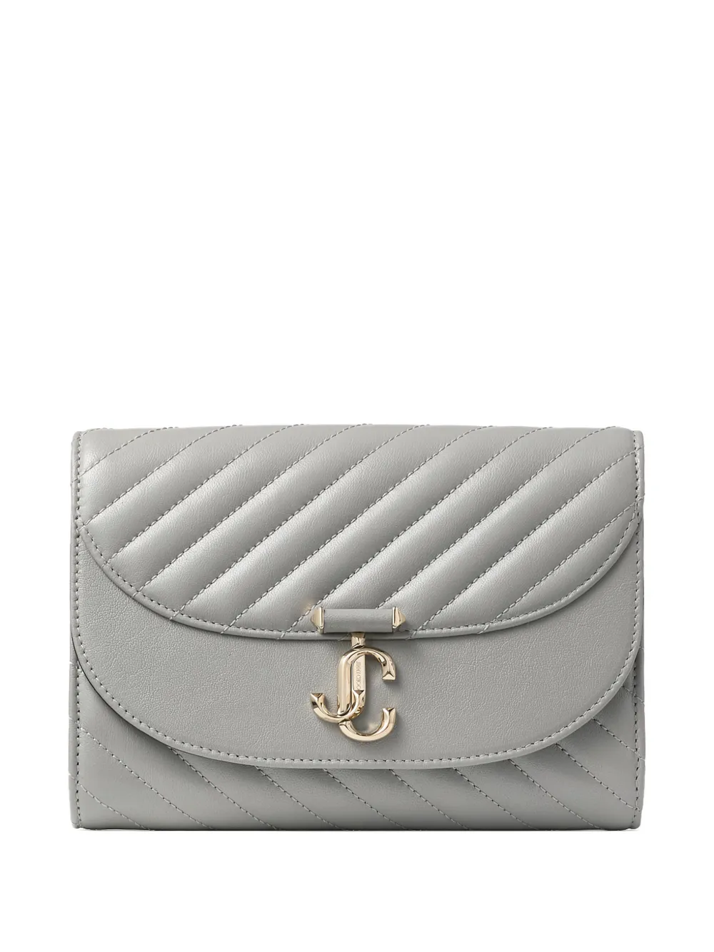 Jimmy Choo Curve quilted chain-strap clutch bag - Grigio