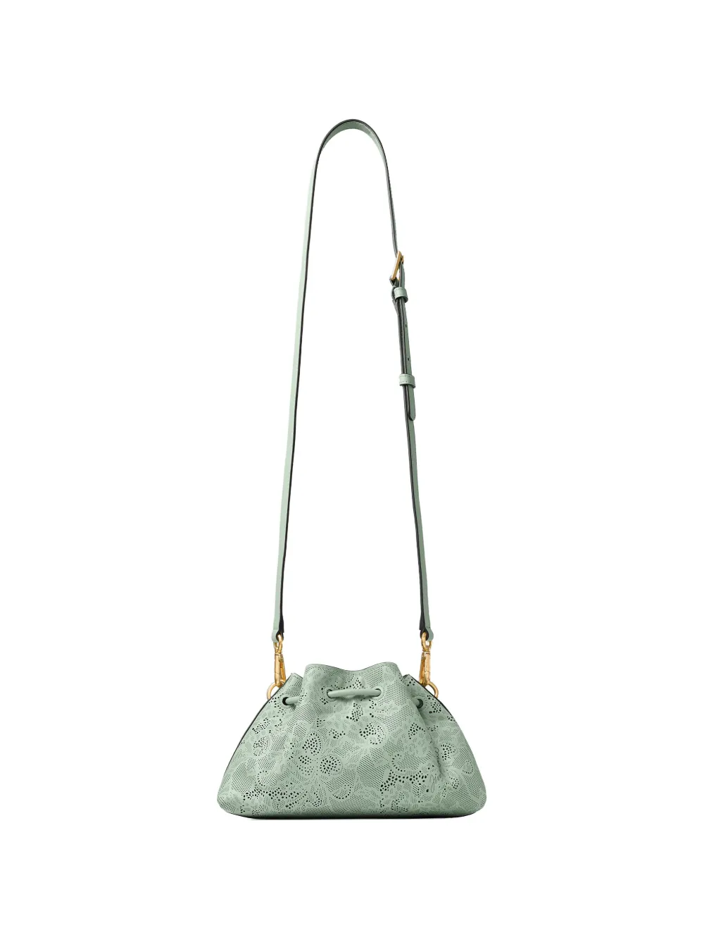 Jimmy Choo small Cinch perforated-detail shoulder bag - Groen
