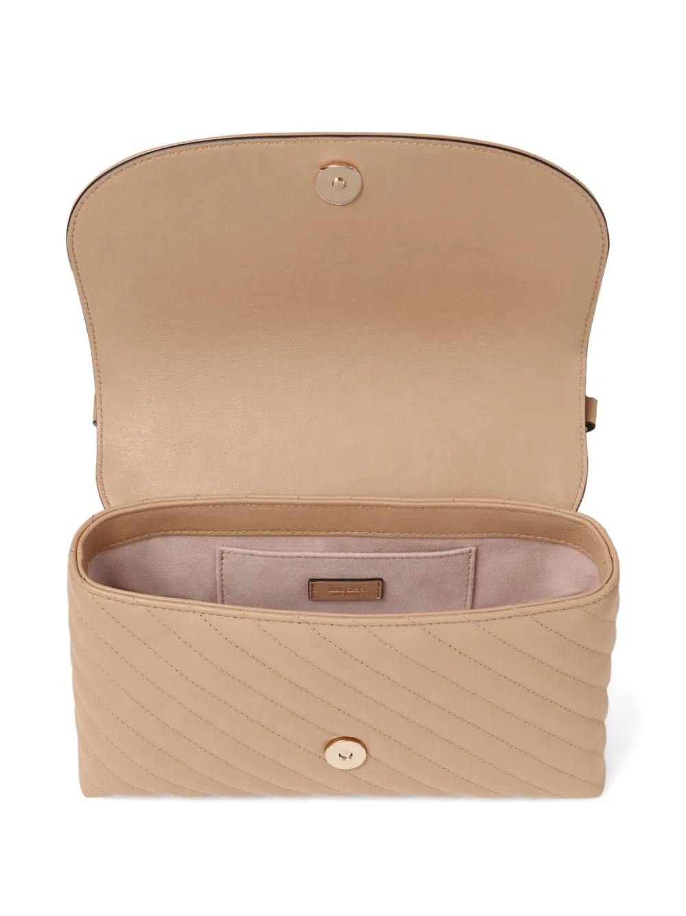 Jimmy Choo Medium Curve gewatteerde crossbodytas met ketting Beige