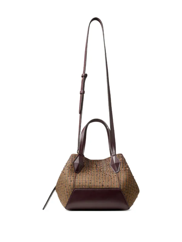 Jimmy Choo Diamond ビジュートリム ハンドバッグ S | ブラウン