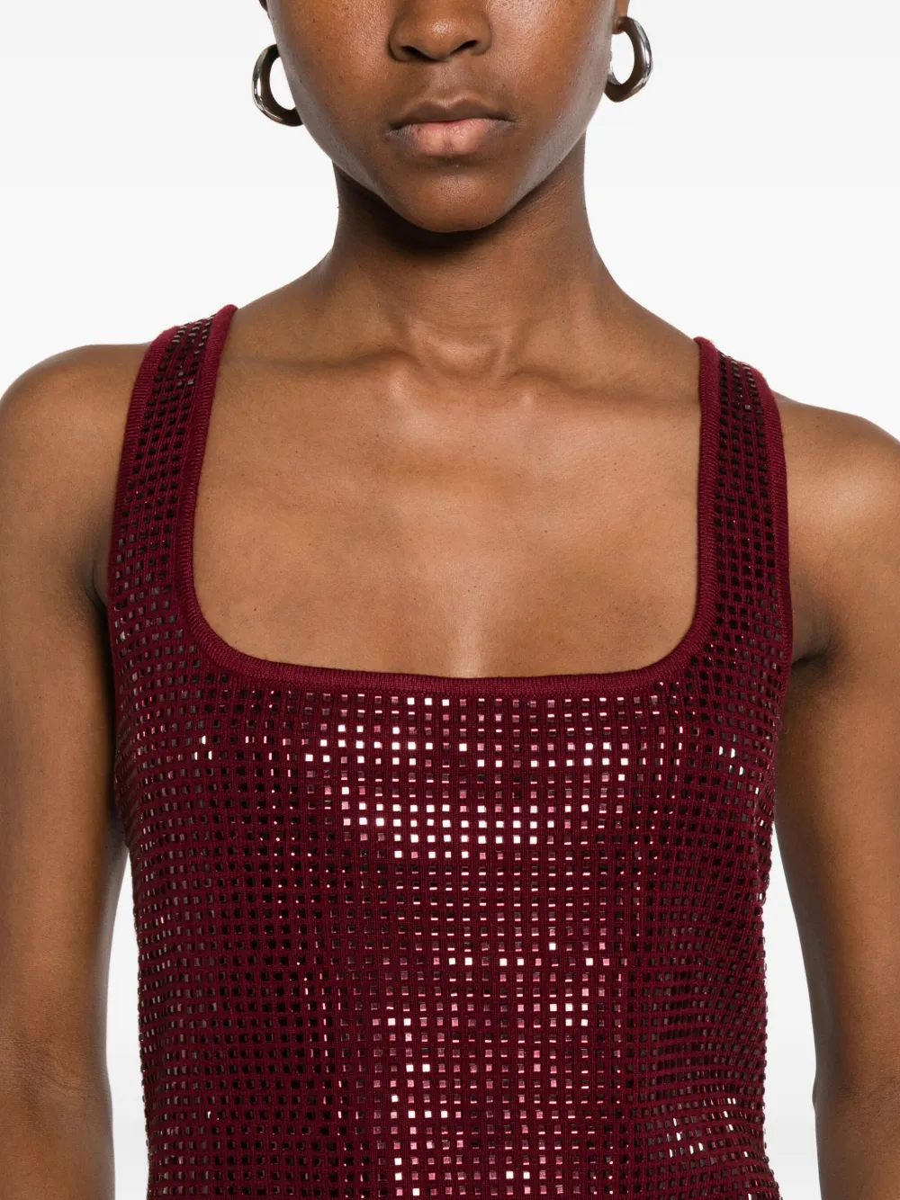 Retroféte Marzia Embellished Top Port In Red