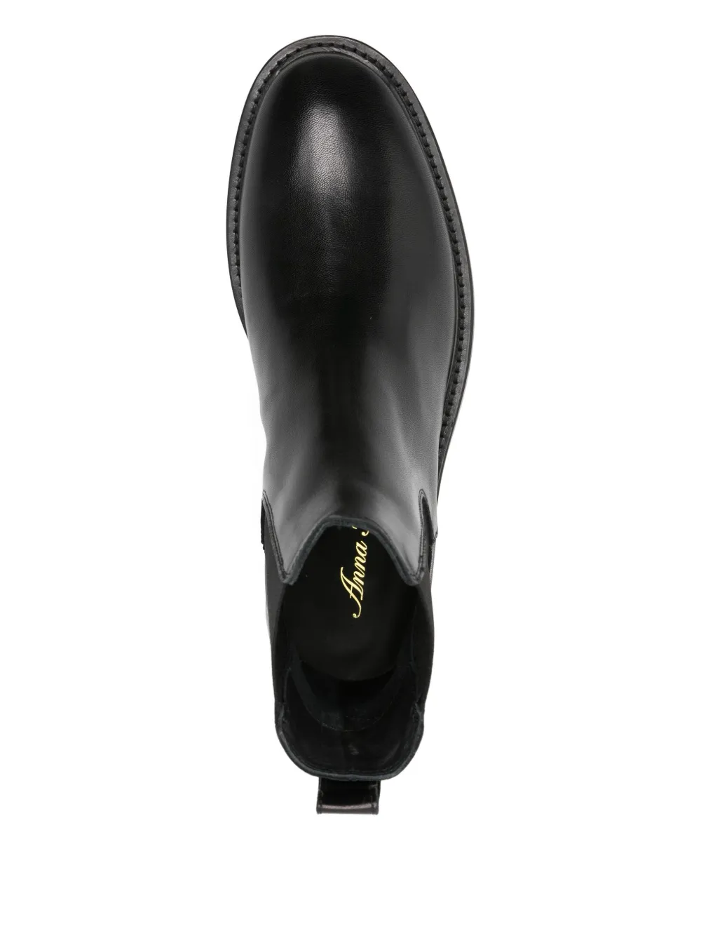Anna F Leather Boots In Black