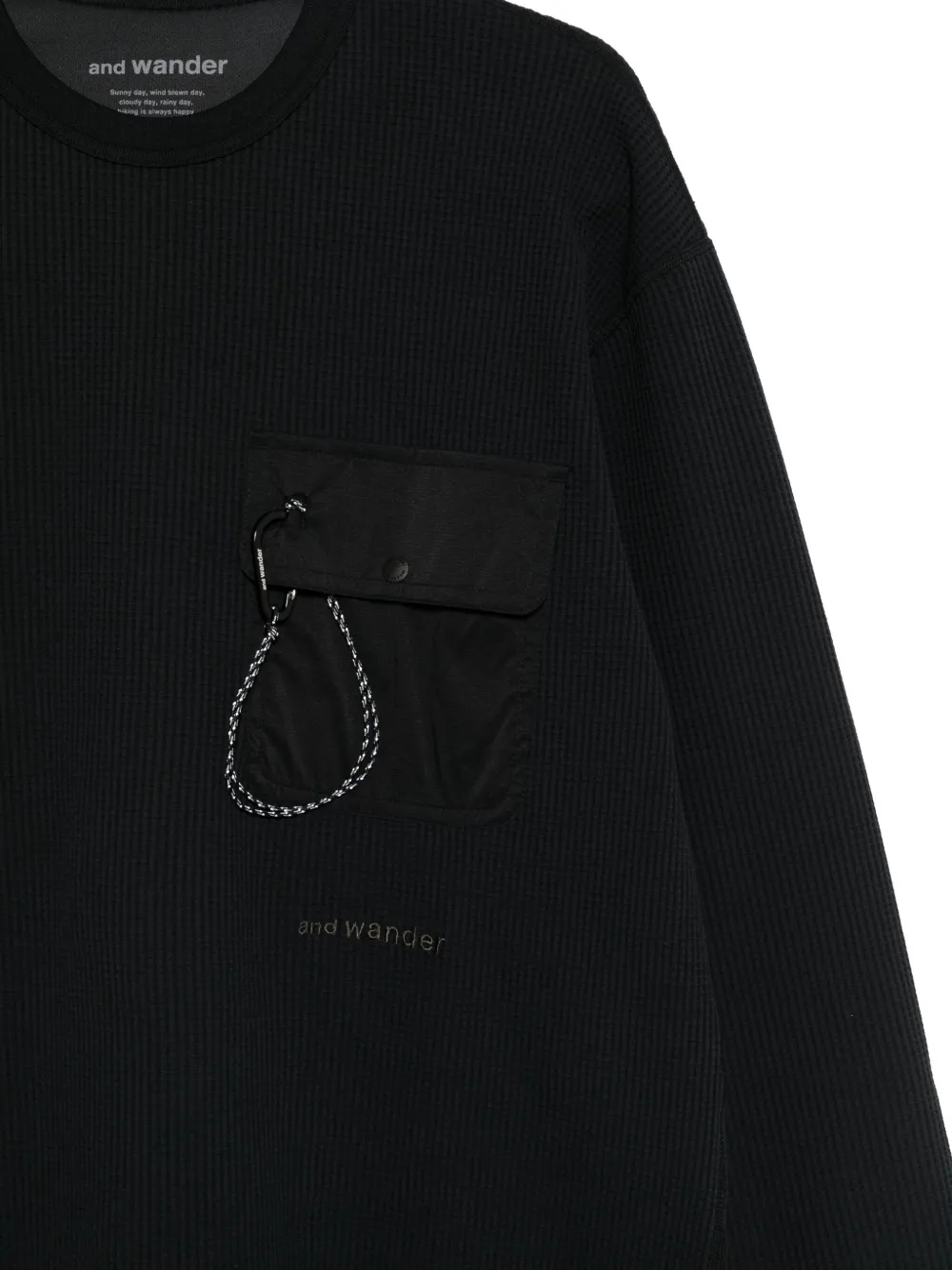 and Wander Sweater met klepzak Zwart