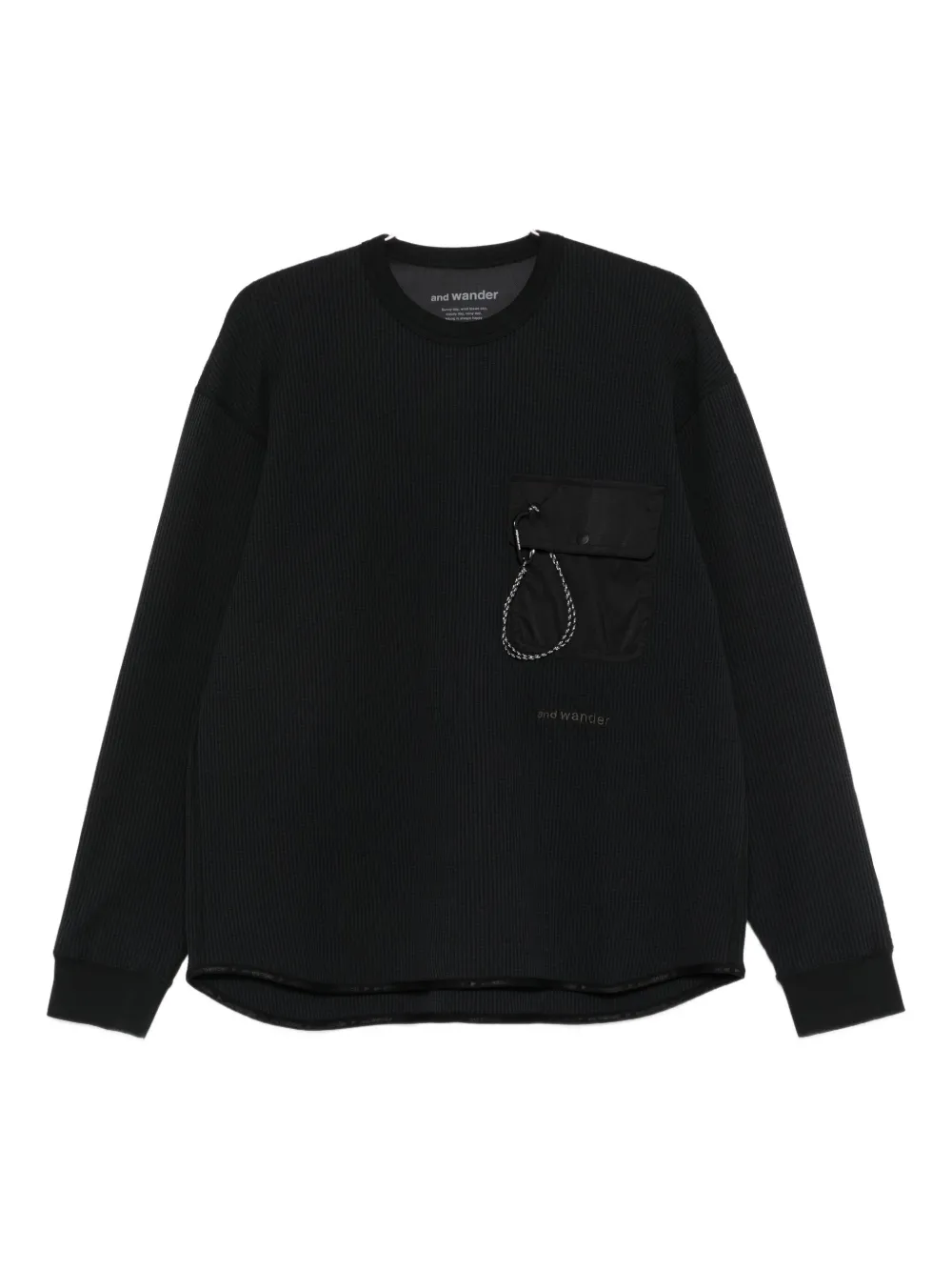 and Wander flap-pocket sweatshirt - Nero