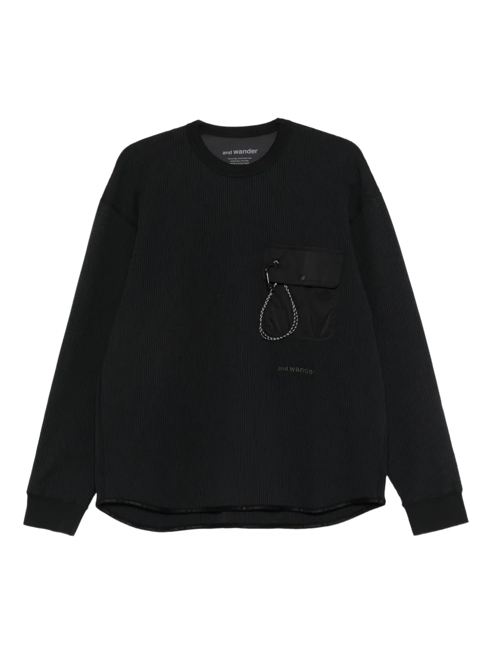 and Wander flap-pocket sweatshirt | Black | Image 1
