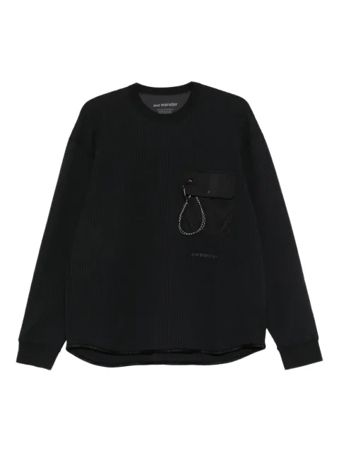 and Wander sudadera con bolsillos y solapa