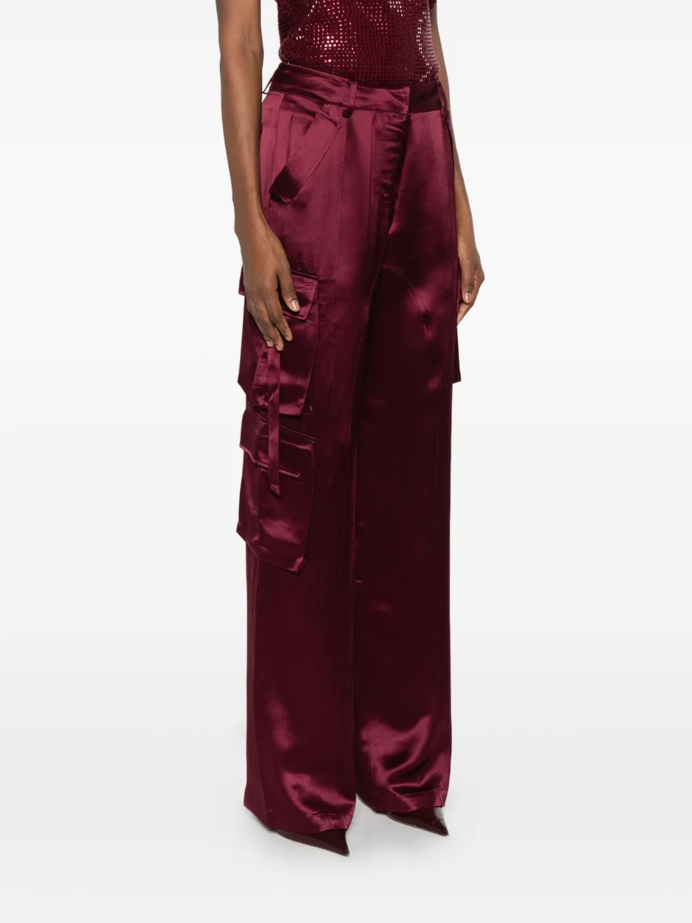  Retrofete Cargo-pocket Trousers - Red 