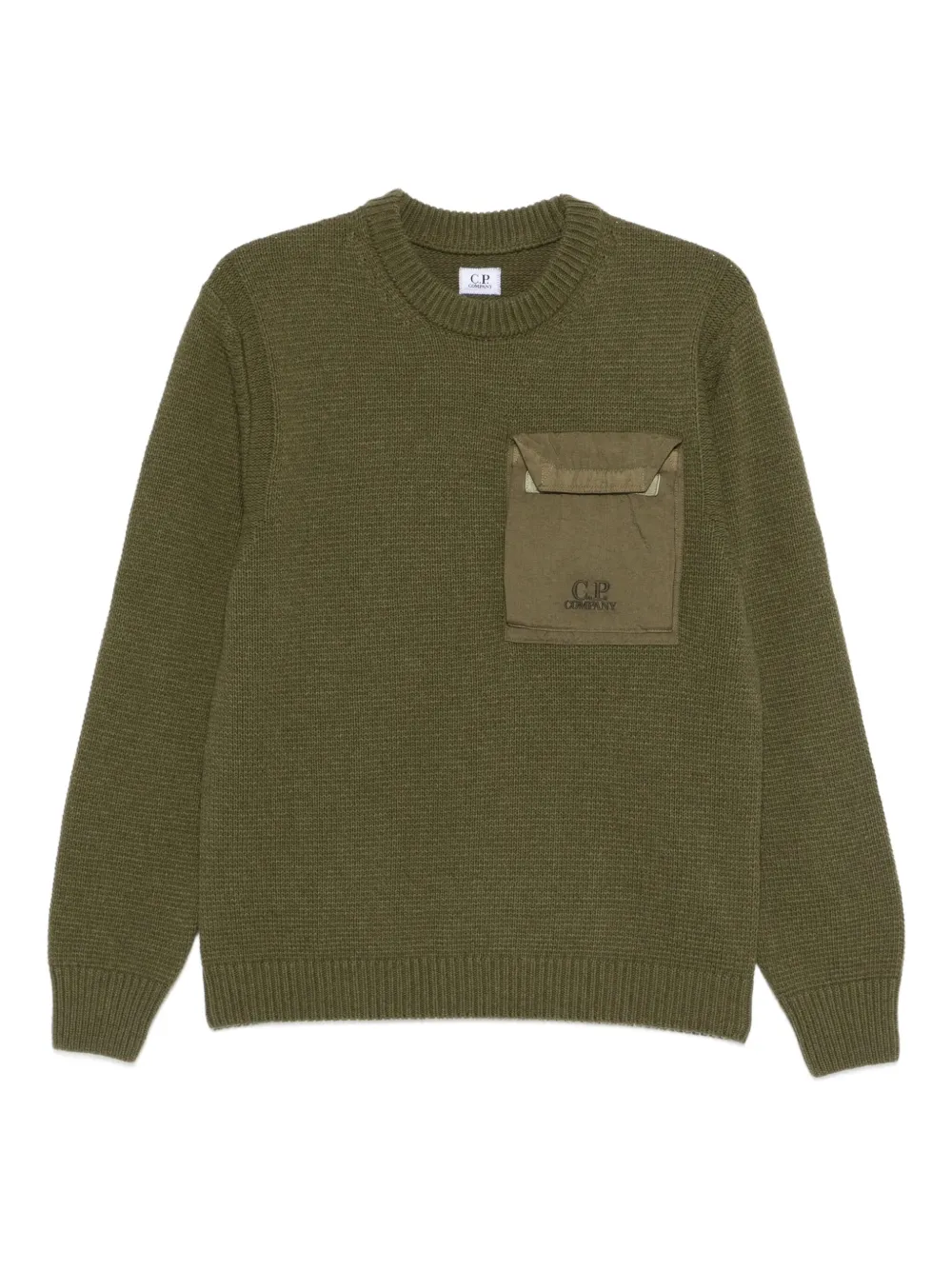 C.P. Company pull à poche poitrine | vert | Image 1