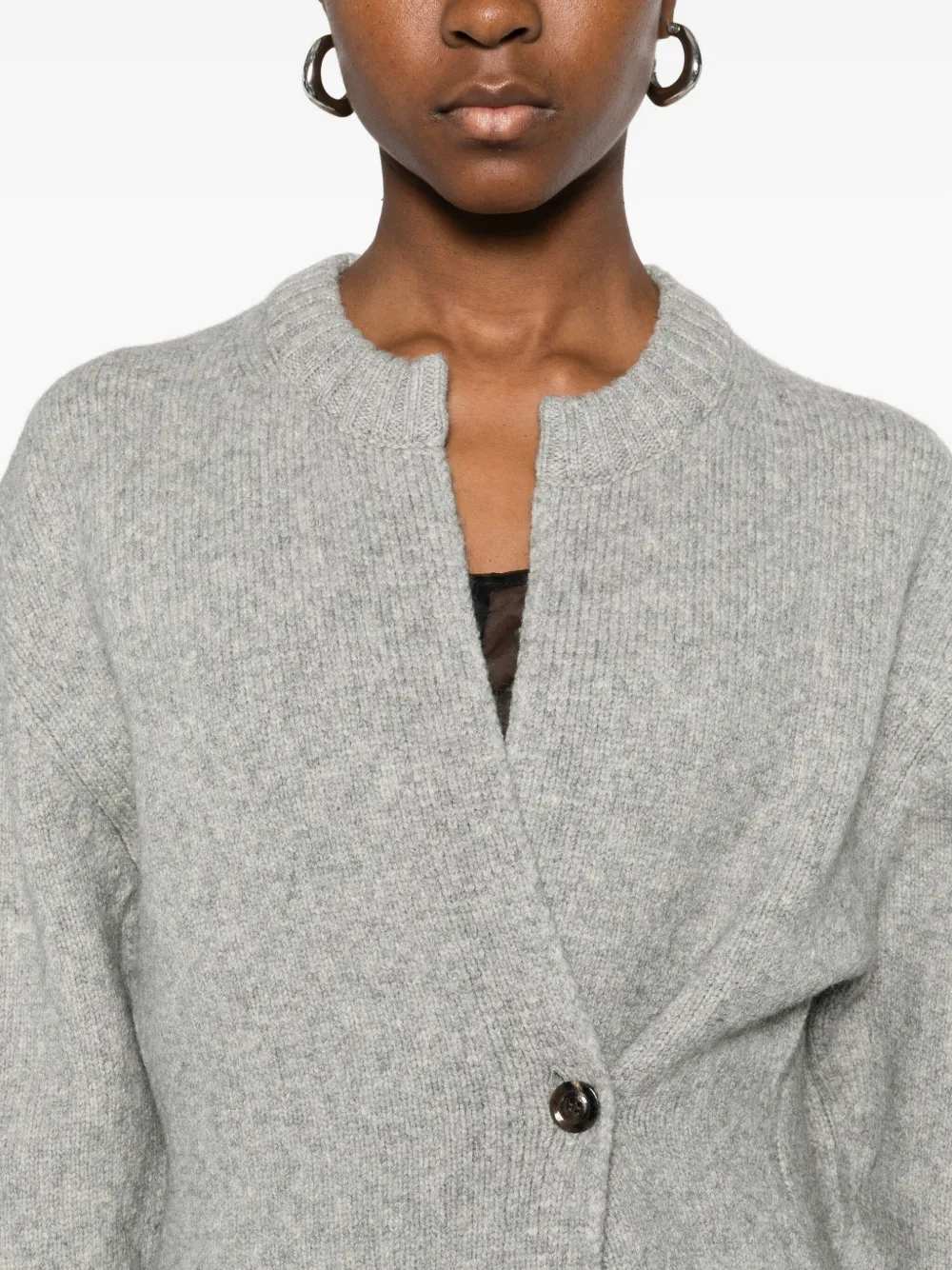 Soeur Asymmetric Cardigan In Gray