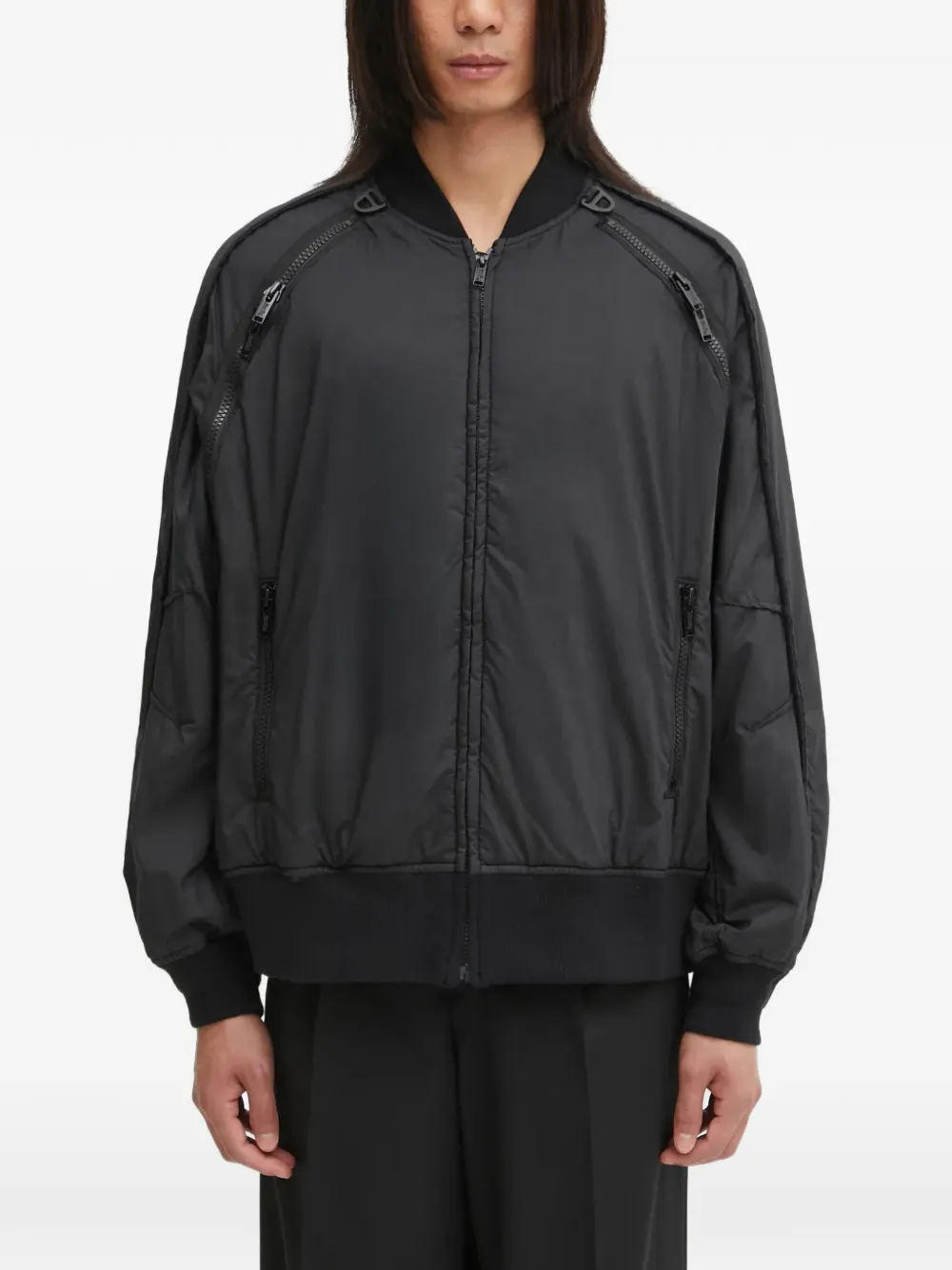 Undercover zip-detail bomber jacket - Black
