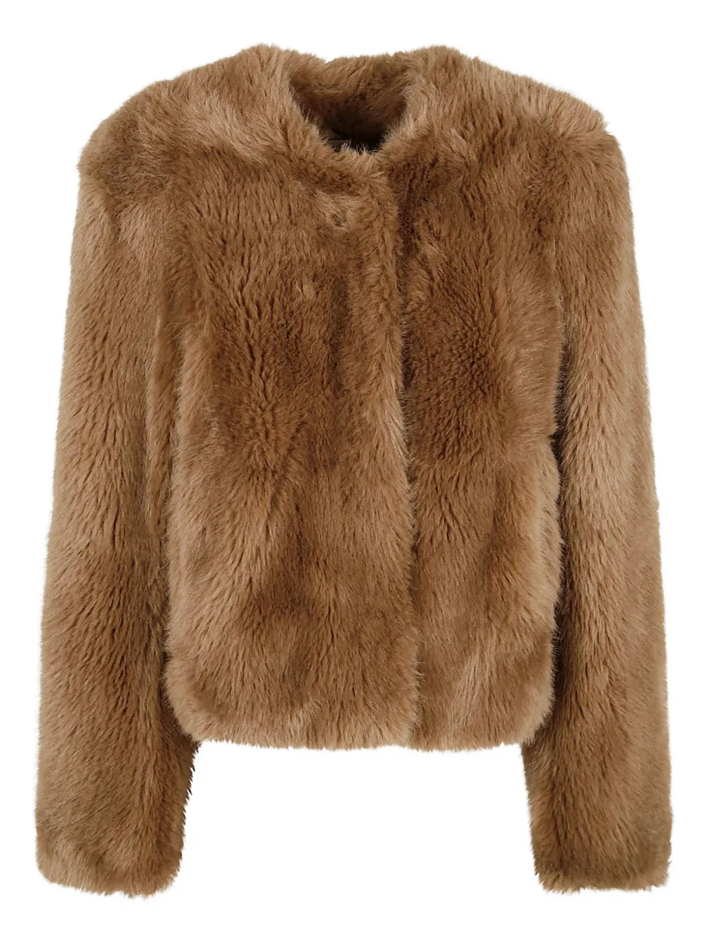 STAND STUDIO chaqueta sin cuello | marrón | Image 1