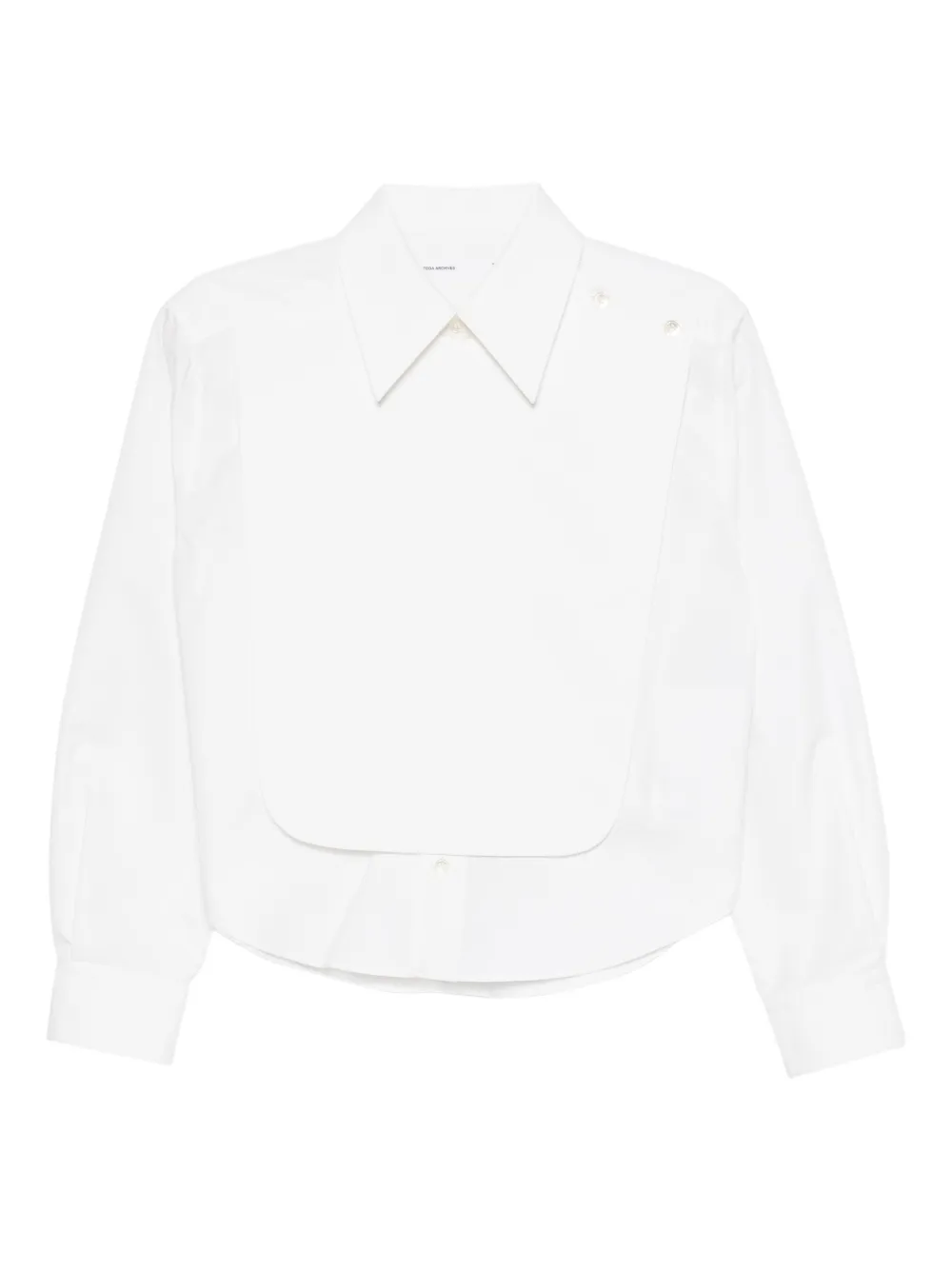 Toga Short Poplin Shirt In White