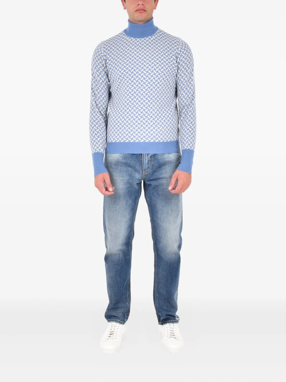 Drumohr patterned roll-neck sweater | Knitted Sweaters | Image 2