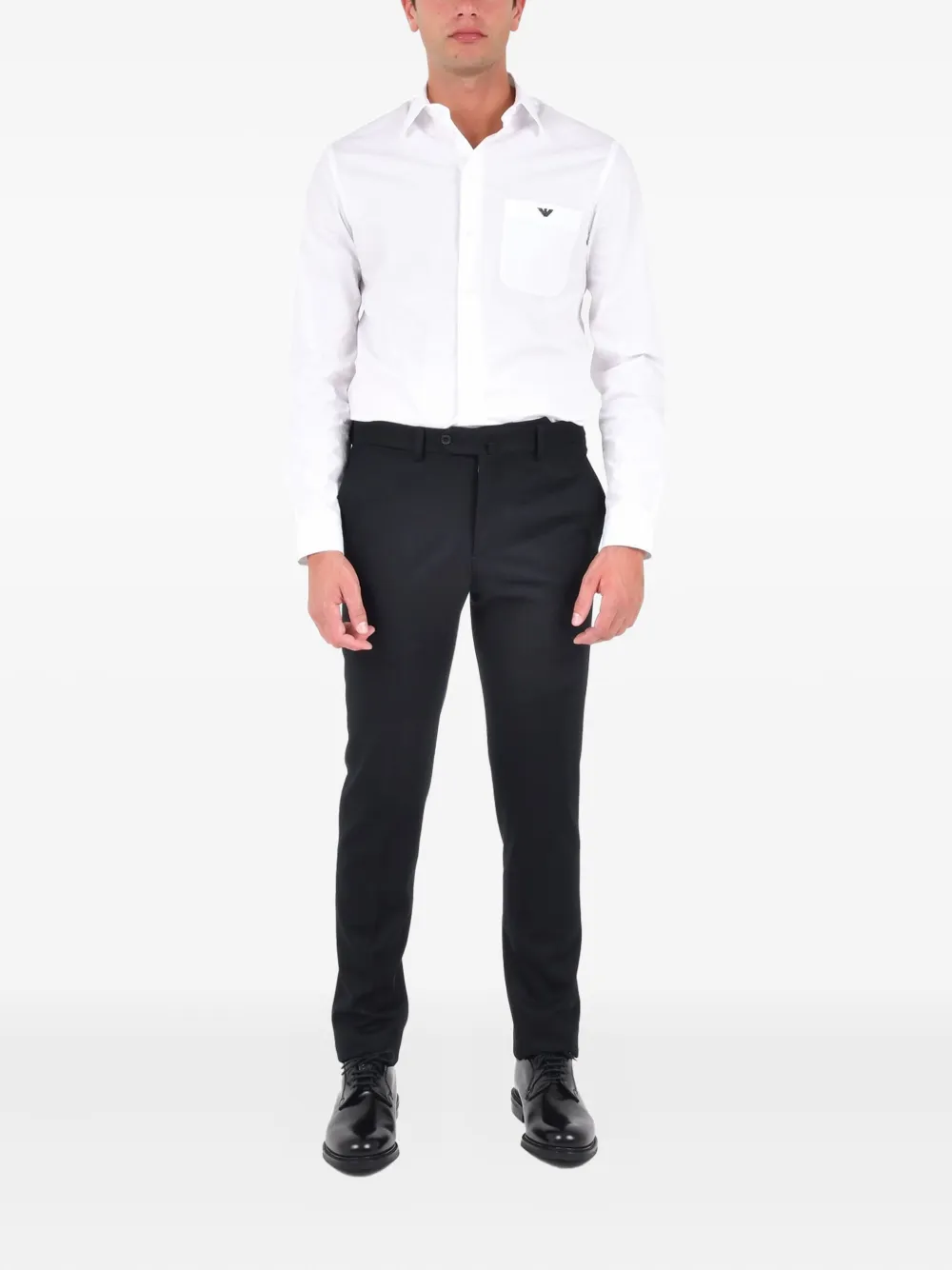 Emporio Armani straight-leg trousers - Zwart