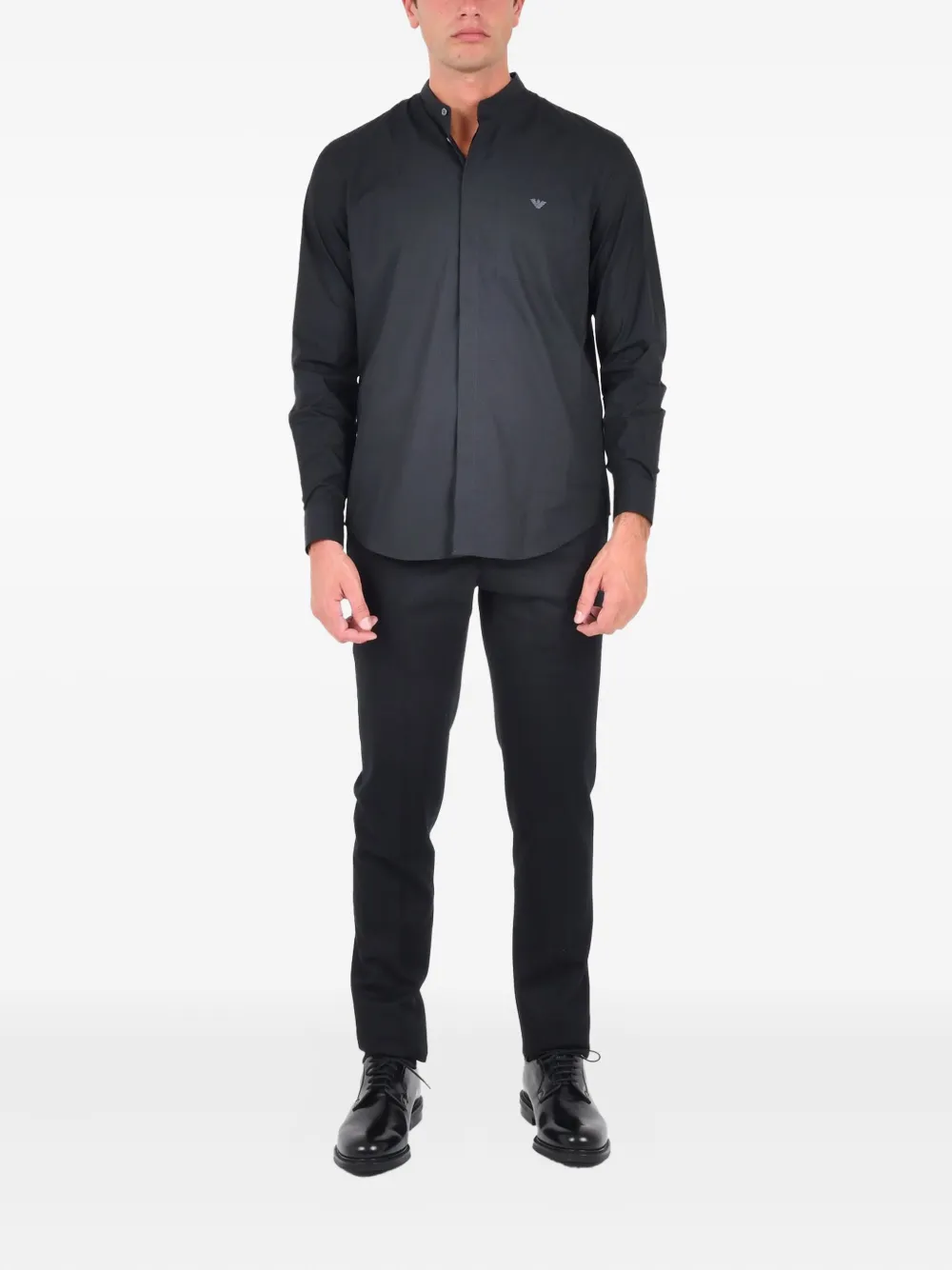 Emporio Armani logo-detail shirt - Zwart