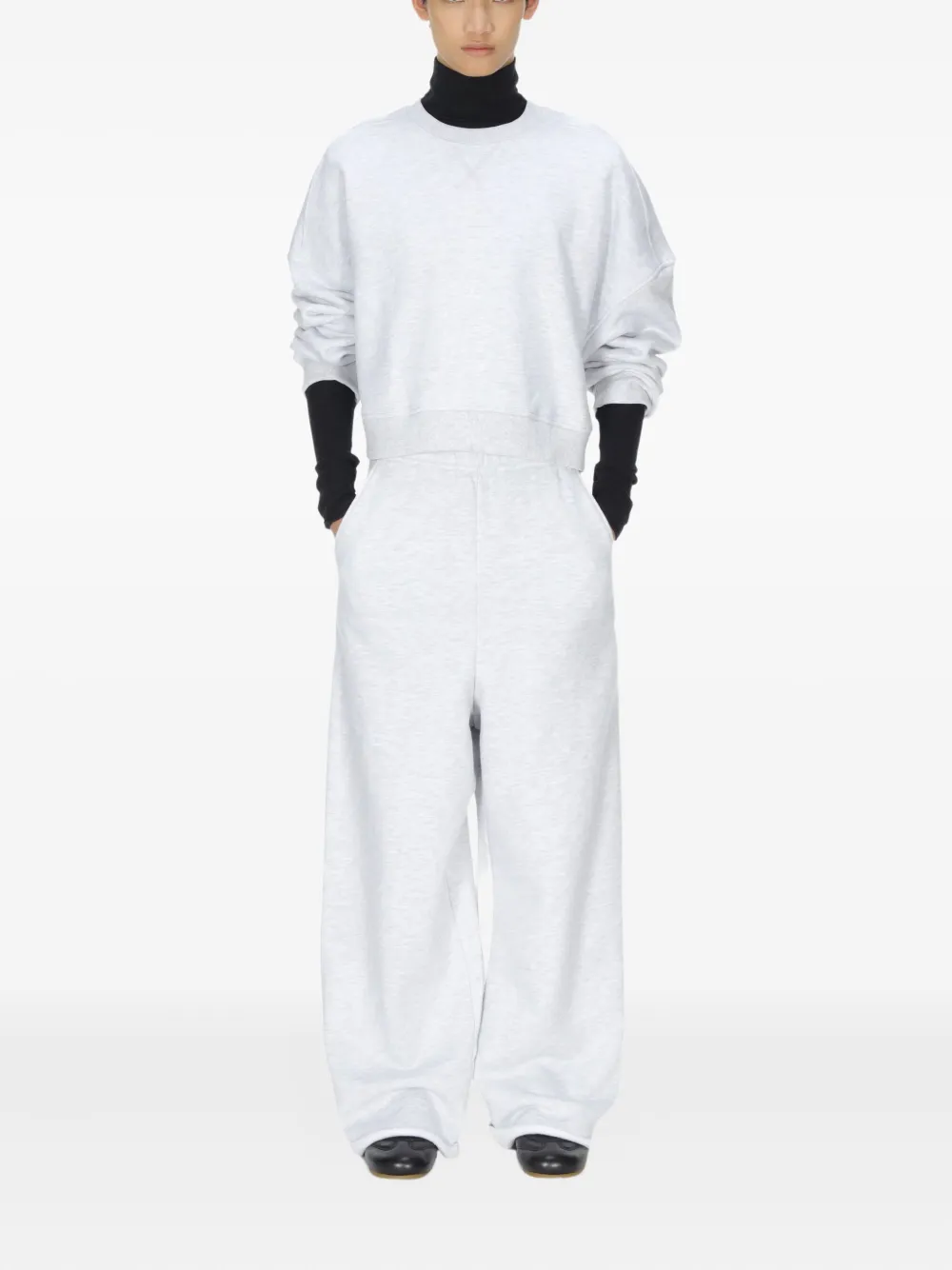Entire Studios Organic-cotton Track Pants In Gray