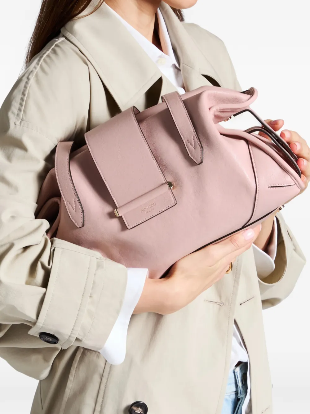  Jimmy Choo Medium Bar Holdall - Pink 