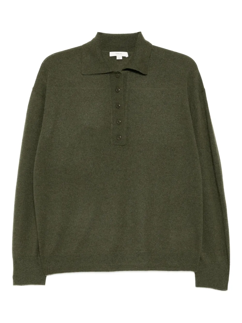 Vince Wide-Placket Polo sweater | Green | Image 1