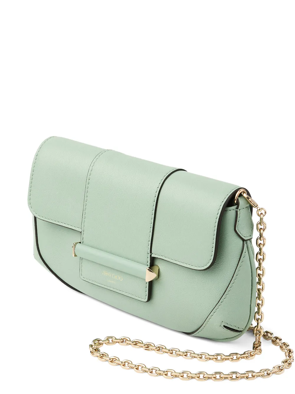 Jimmy Choo mini Bar chain cross body bag - Verde
