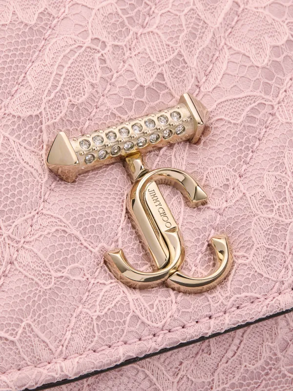JIMMY CHOO ウォレット Jimmy Choo Curve Wallet With Chain | Pink | FARFETCH CA