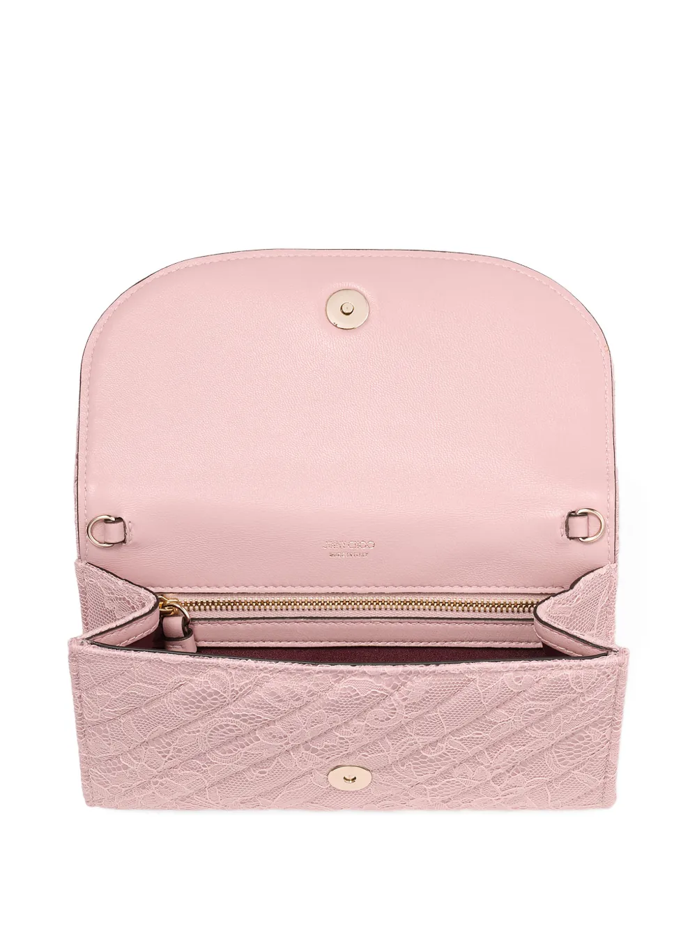 Jimmy Choo Curve Wallet With Chain | Pink | FARFETCH