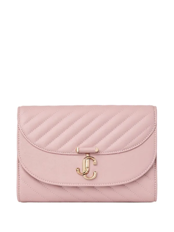 Jimmy Choo Curve Quilted Chain-strap Clutch Bag in Pink