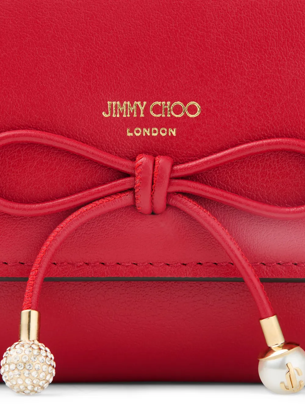 Jimmy Choo Marinda portemonnee met strikdetail Rood